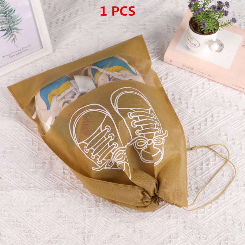 1/3/5PCS Waterproof Shoe Cover Thickened Non-Woven Dustproof Drawstring Storage Bag Clothing Travel Pouch Handbag Storage Bags