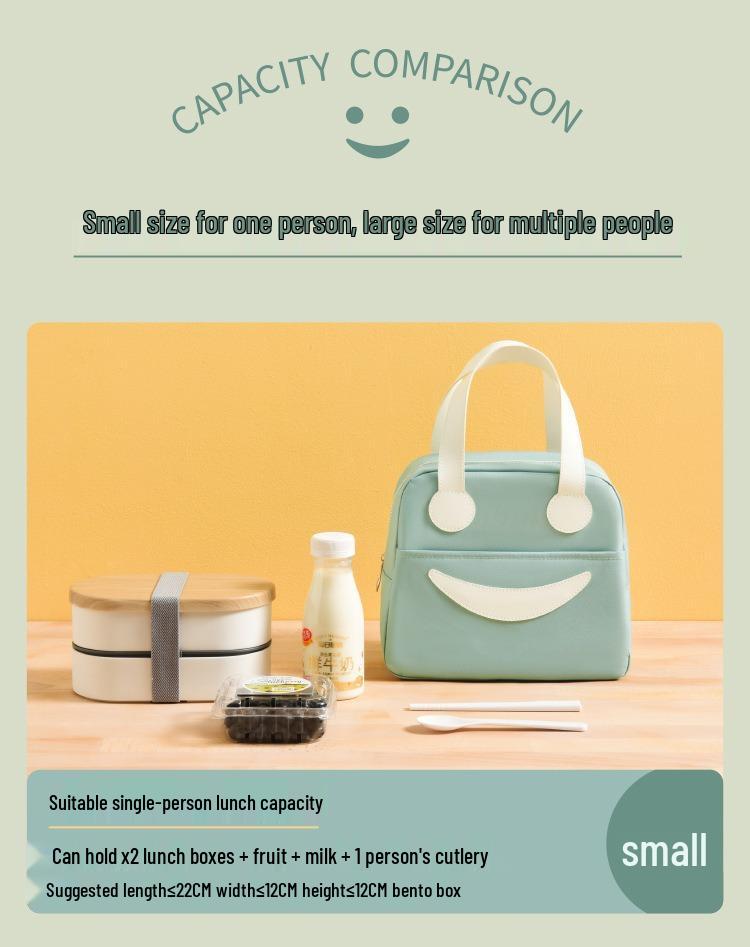 Durable Insulated Lunch Bag: Cute, Simple, Thickened Design for Outdoor and Work Commute