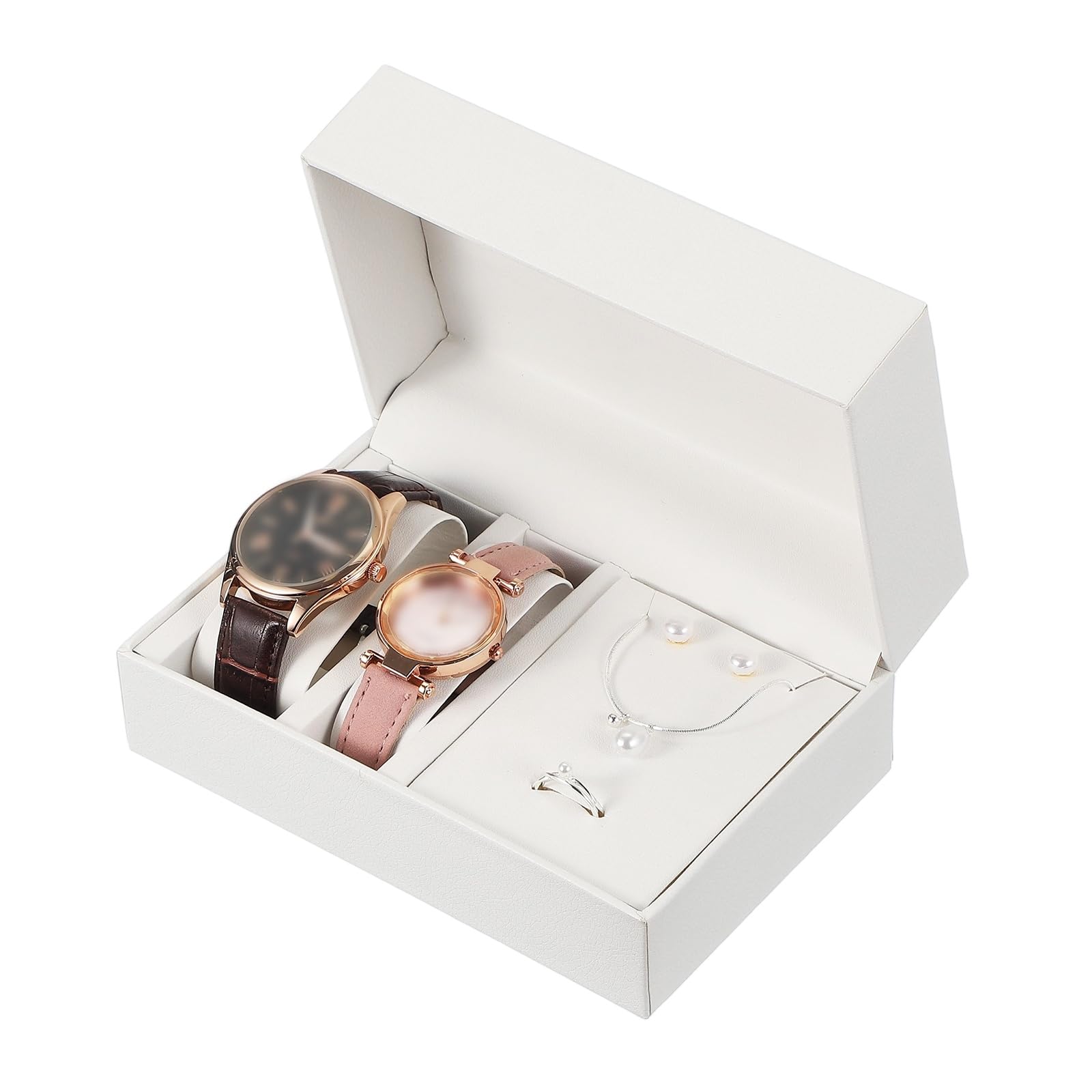 

uxcell Men s & Women s Jewelry Organizer Watch Travel Case, 2-Slot PU Leather Portable Watch Case Box, Jewelry Organizer Box for 2 Watches, 1