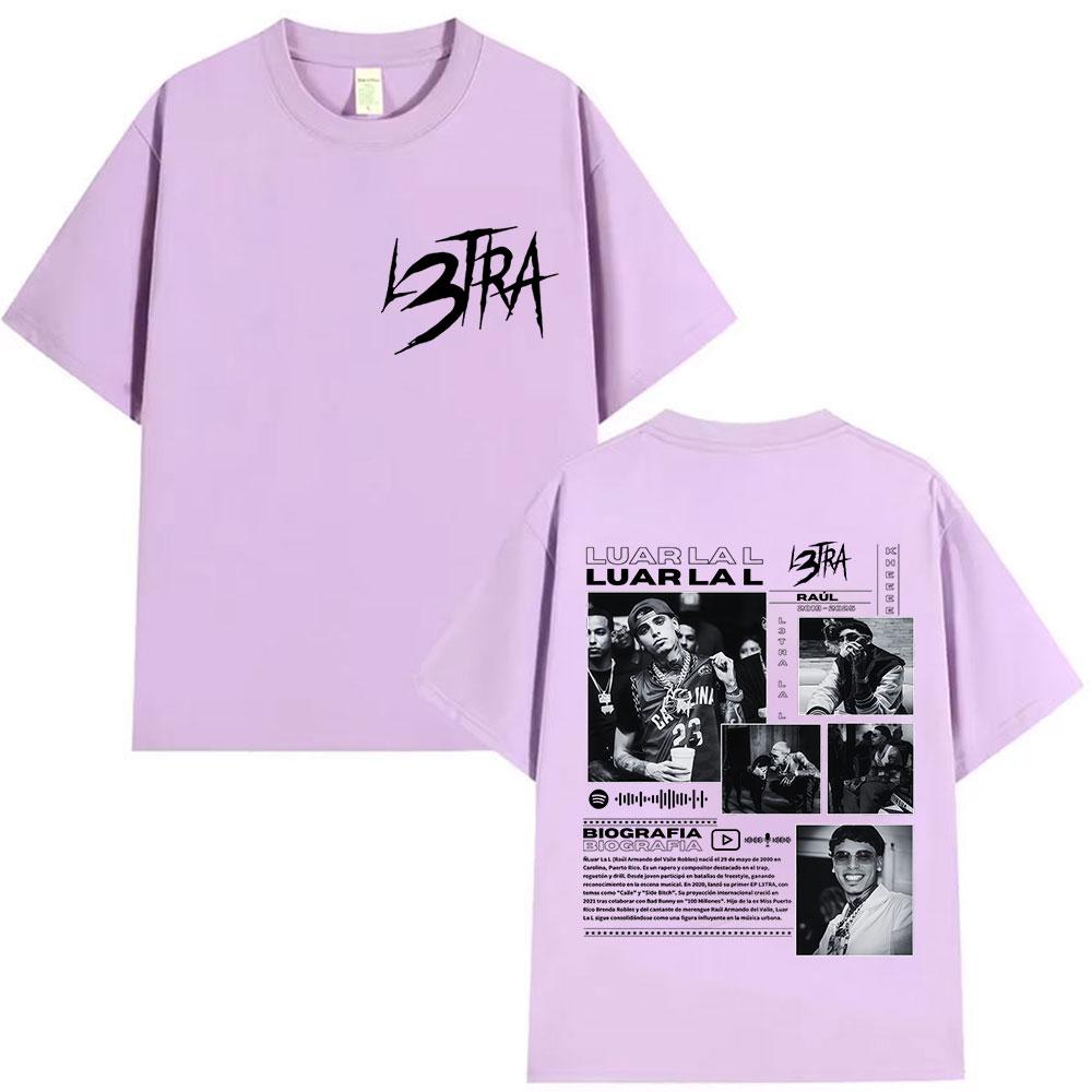 Rapper Luar La L L3tra Album 2025 Graphic T Shirt Mens Hip Hop Gothic Short Sleeve Cotton Tshirt Vintage Punk Clothing Tshirts