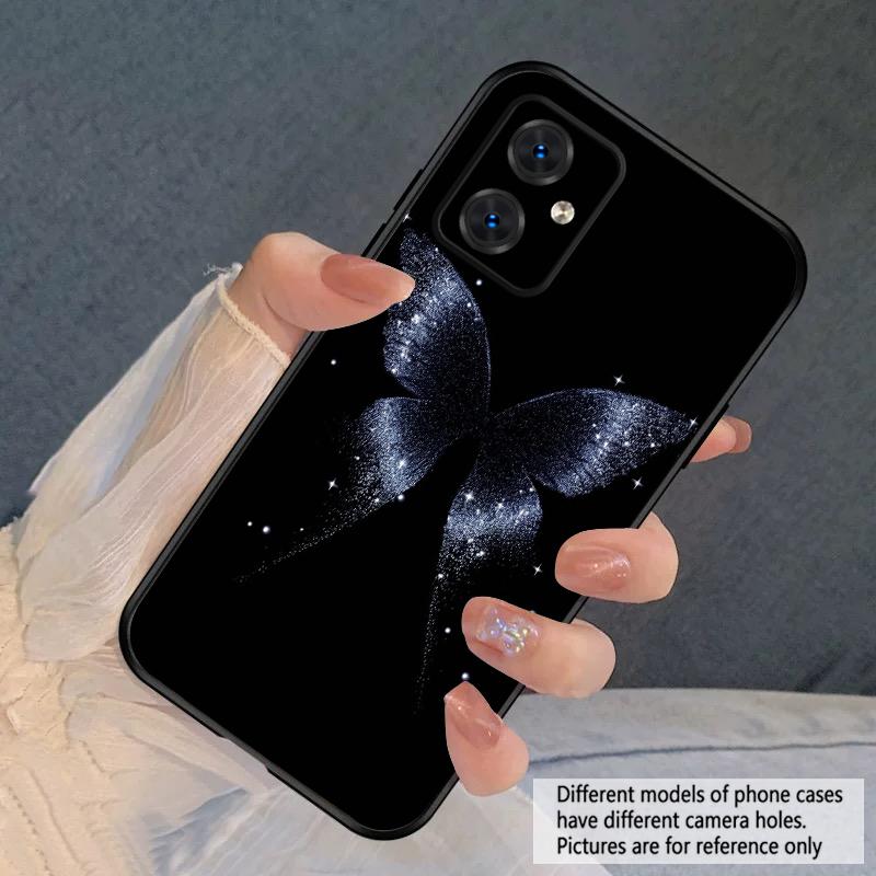 white butterfly For Moto Edge 40 50 Neo 5G E 14 15 G04 G05 4G G24 G34 G35 G54 POWER G55 G75 G84 85 silicone soft phone case