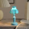 European Retro LED Night Lamp: Textured Small Desk or Bedside Decor with Palace Lantern Style