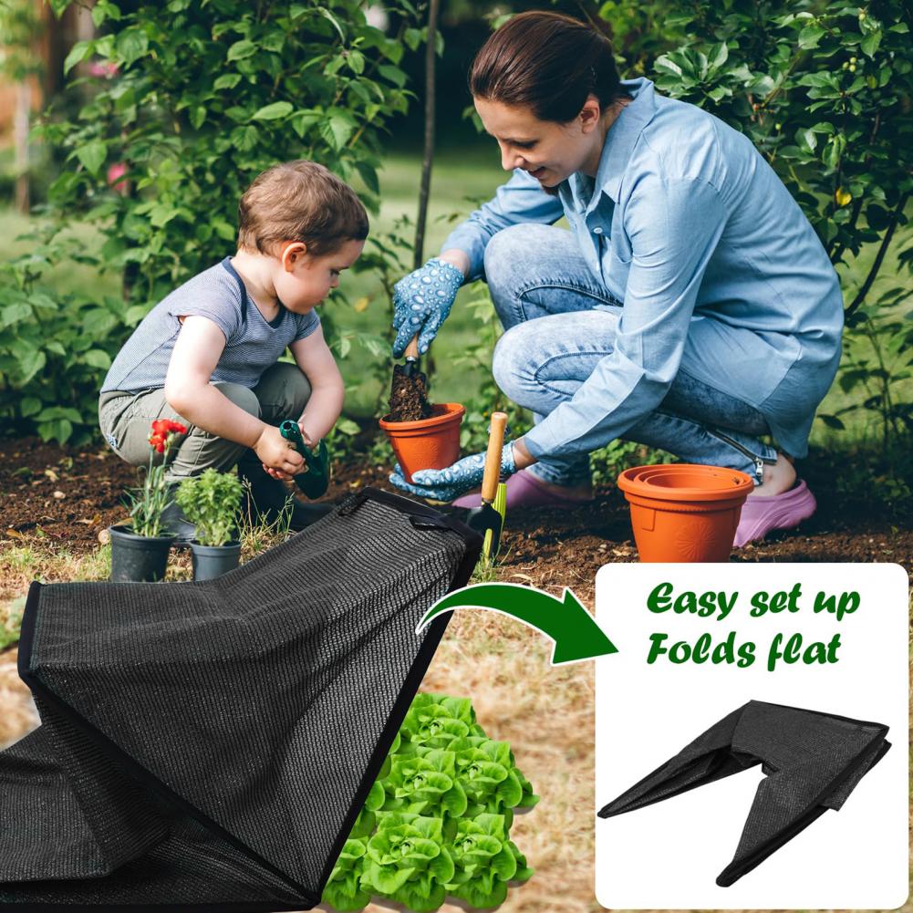 Plant Protection Cover Foldable Plant Shade Tent with Stakes Uv Resistant Sunblock Shade Cloth for Raised Garden Bed