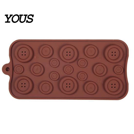 Button Shape Baking Mold Silicone Mold, Food Grade Non Stick Chocolate Candy Making Casting Multi Cavity Dessert Tray, Flexible Easy Release