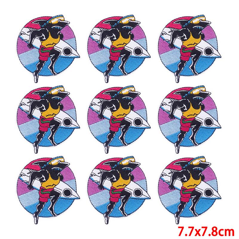 10 Pcs/lot Wholesale Embroidery Patch Iron On Patches For Clothing Patches On Clothes Jackets Decor Applique Sew Supplies