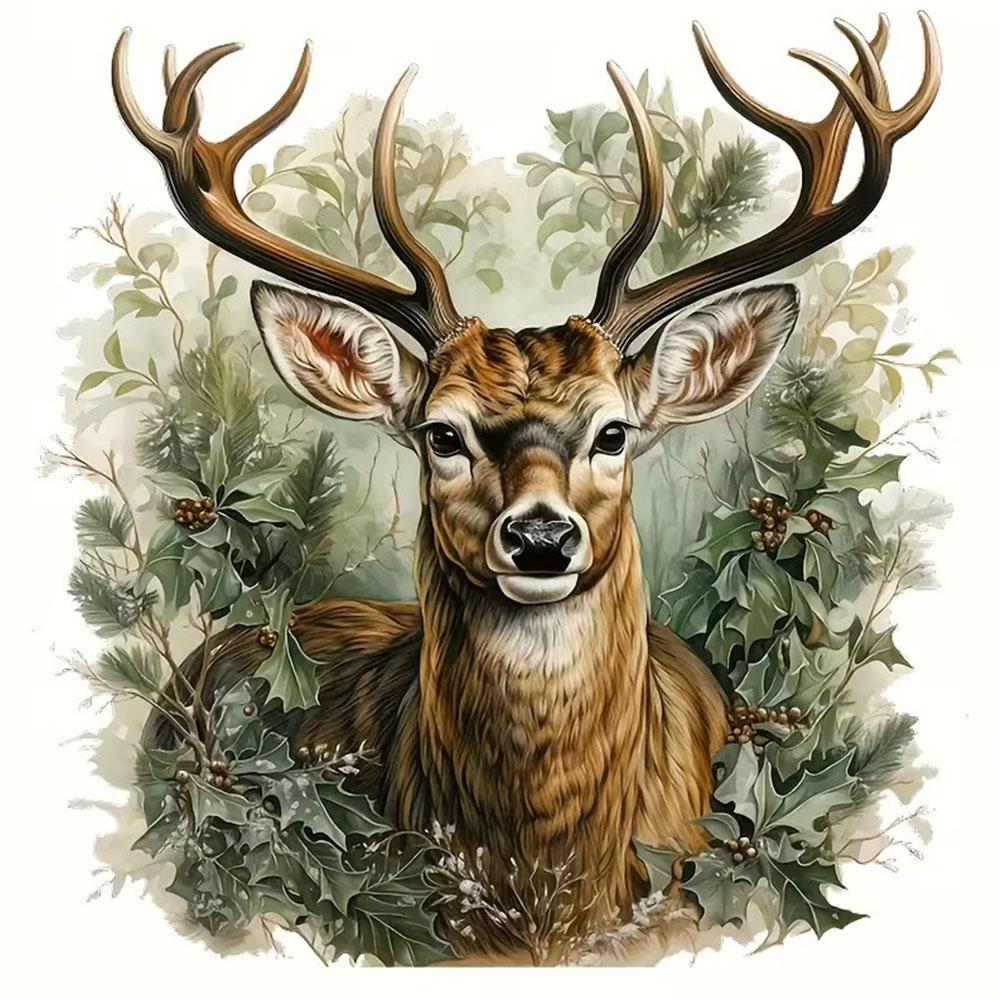 

QT2398#15cm Elk in the Jungle Decorative Car Sticker, Suitable for Laptop, Car, Truck, Van, SUV, Motorcycle, Bumper, Window 15cm-longest side
