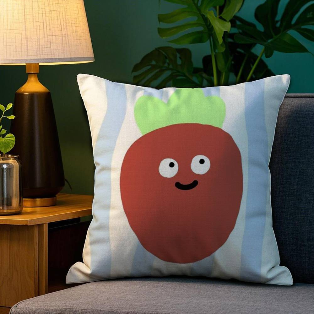 

Cute Summer Fruit Pillow Case Sofa Living Room Bedroom Double-sided Printing Square Cushion Nap Time Cushion Cover 12x12Inch