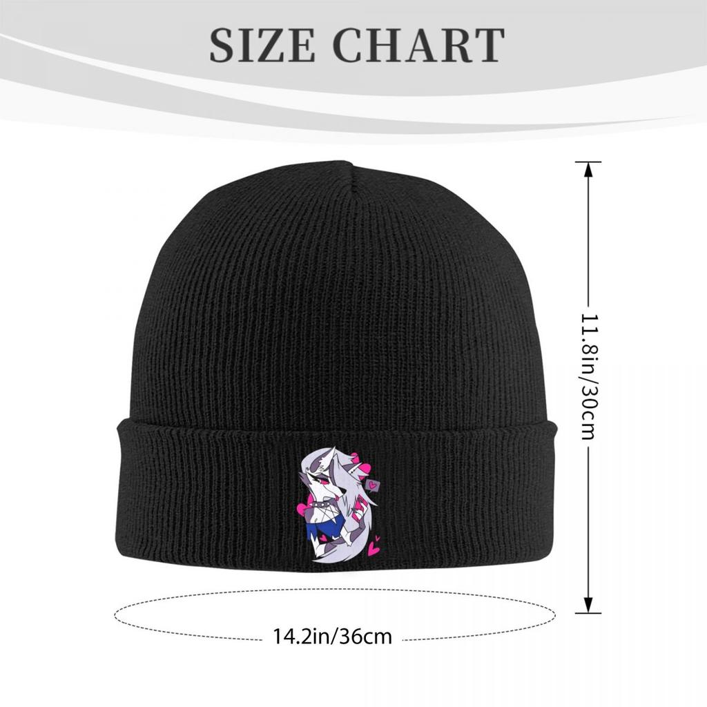 Helluva Boss Loona Warm Knitted Cap Hip Hop Bonnet Hat Autumn Winter Outdoor Beanies Hats for Unisex Adult