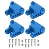 2Pack RC Front Rear Axle Lower Shock Mount Bracket Aluminium for LOSI 1 8 LMT SOLID AXLE Monster TruckBlue