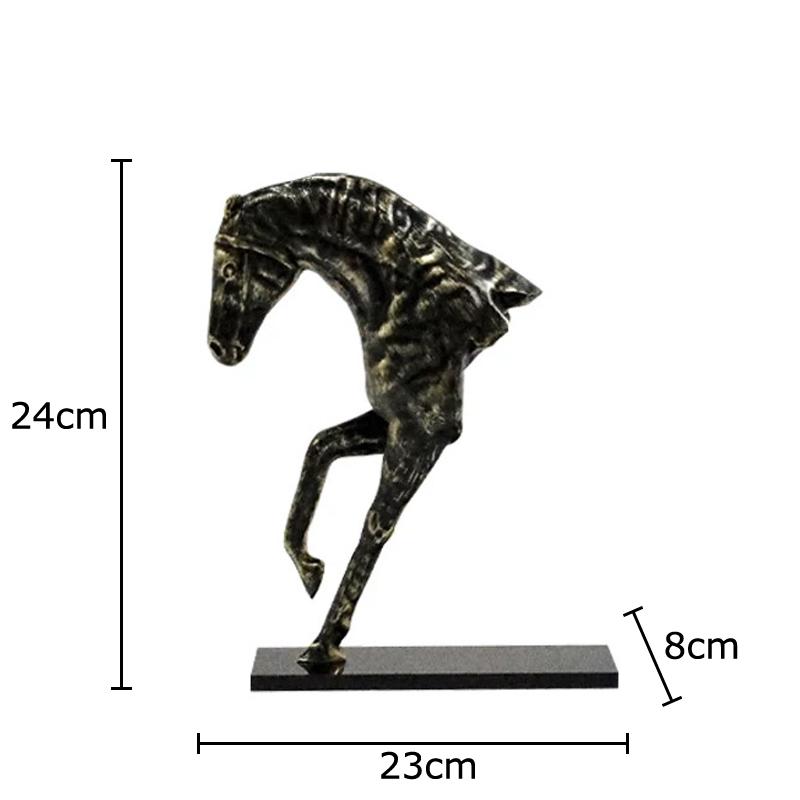 

Creative Galloping Horse Sculpture Desk Decoration Abstract Animal Resin Crafts Horse Ornaments Modern Home Decor Accessories чорний
