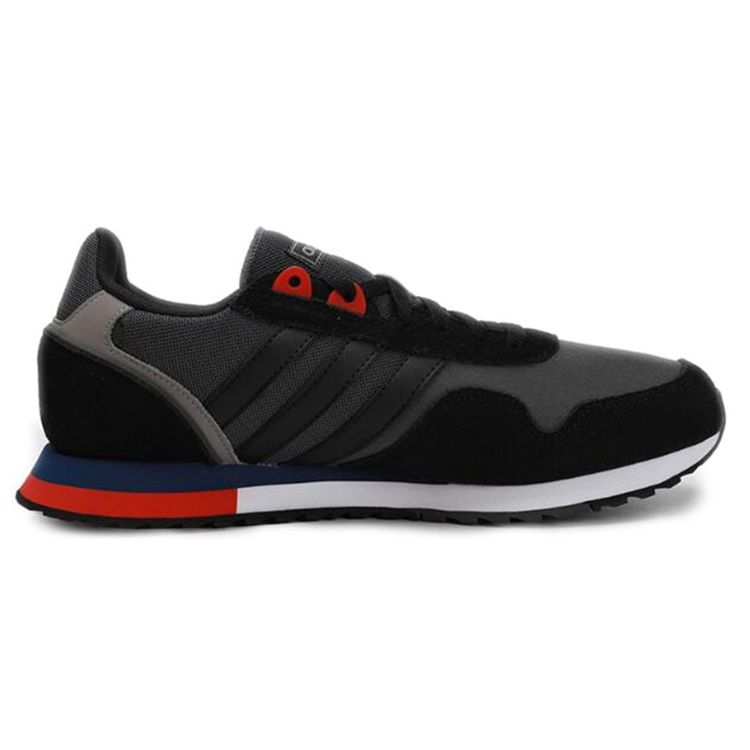 Adidas Neo 8K Fashion Fabric Leather Slip Resistant Durable Breathable Supportive Lightweight Low Top Running Shoes Men Sneaker Black EH1429