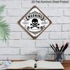2D Flat - 1pc Design Featuring A Skull Warning Theme, Metal Warning Decoration Gift for A Colleague, Vintage Metal Sign, Suitable for Decorating
