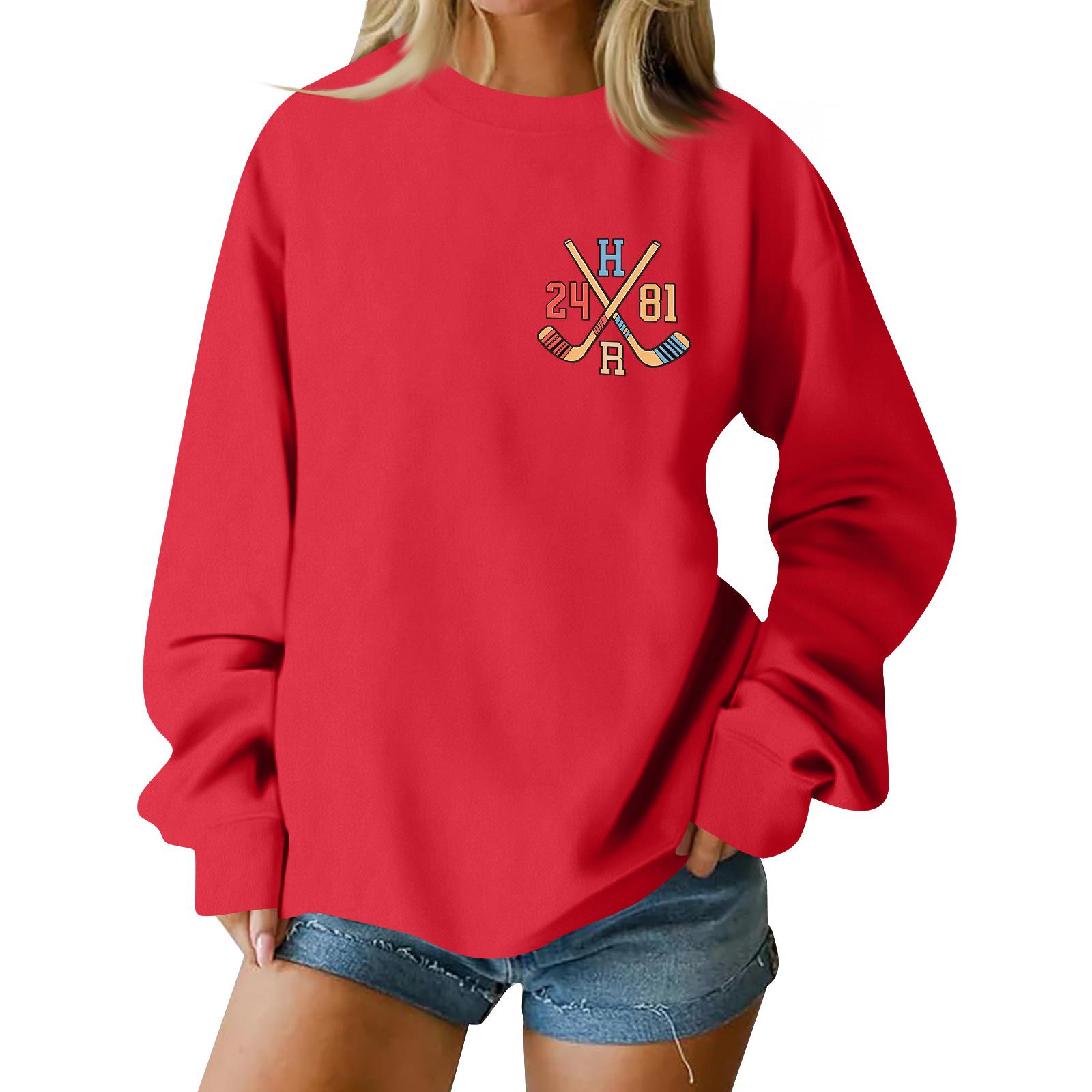 Christmas T-Shirts And Sweatshirts Women S Sweatshirts Long-Sleeved Pullover Sweatshirts Women S Long-Sleeved Tops XL красный 1790₽