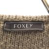 FOXEY Knit Coat F Ash Brown Women Used