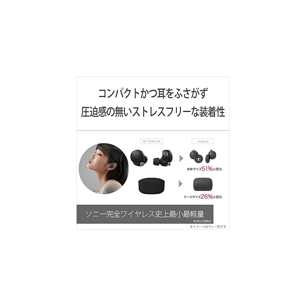 סוני לינקבאדס: אוזניות אלחוטיות אמיתיות / קומפקטיות וקלות משקל (4.1 גרם) / סגנון פתוח לחלוטין לשימוש קבוע / מיקרופון לשיחות / דרייברים בגודל 12 מ"מ / 5.