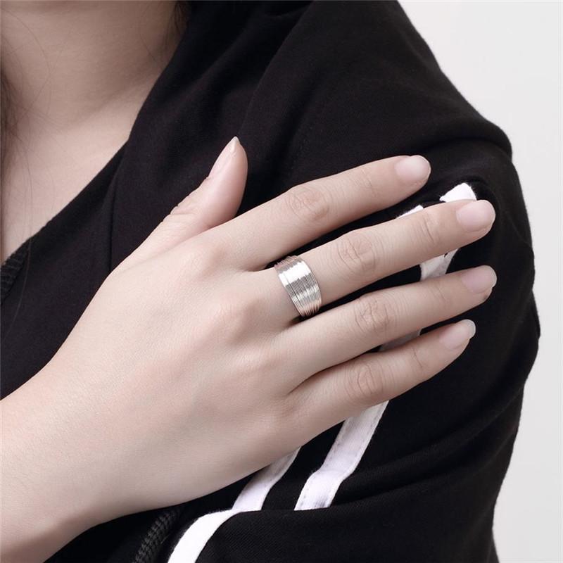 925er Sterlingsilber Mehrreihige Ringe Für Damen Verstellbar Mode Hochzeit Verlobung Party Geschenke Charm Schmuck Hohe Qualität