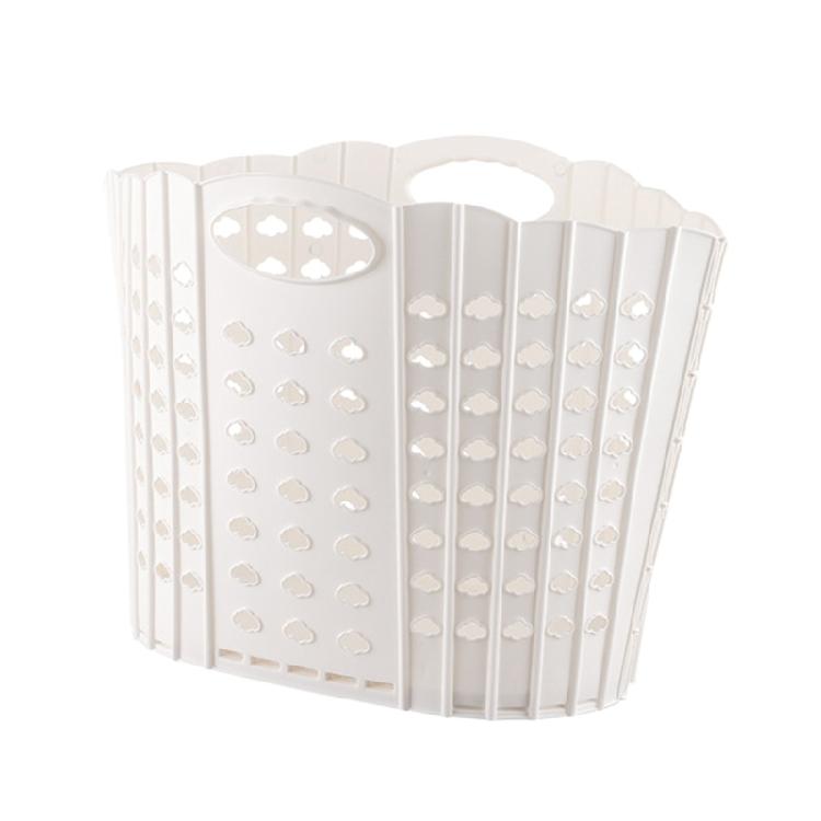 Foldable Storage Basket Dirty Clothes Basket Portable Toy Laundry Wash Hollow Organizer Multifunctional Bathroom Storage S белый