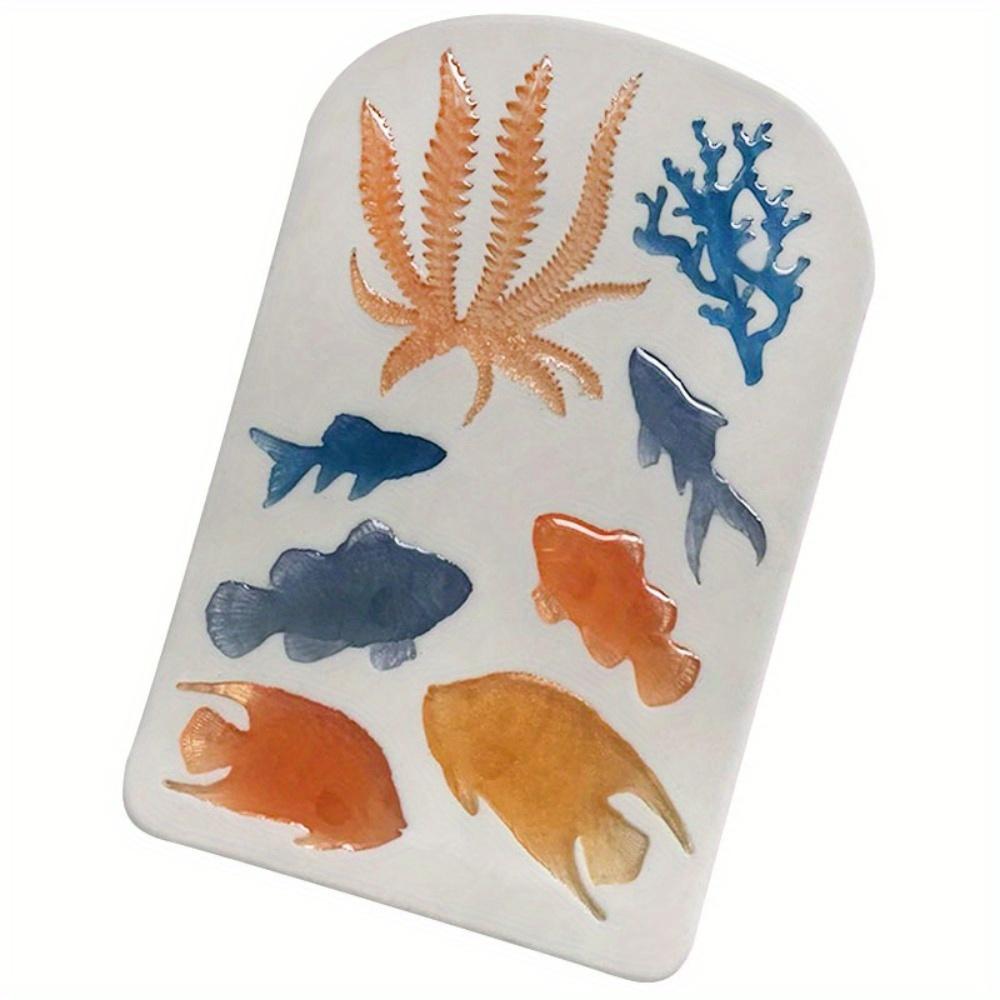 Forma na čokoládu mořská zvířata. 3D design mořských řas, ryb a korálů pro DIY pečení a zdobení dortů.