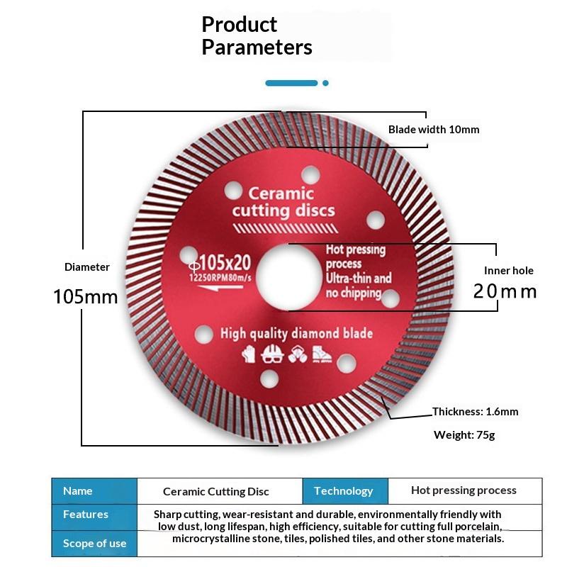1/3/5Pcs Turbo Saw Blade Disc Porcelain Tile Ceramic Granite Marble Cutting Blades For Angle Grinder Saw Blade
