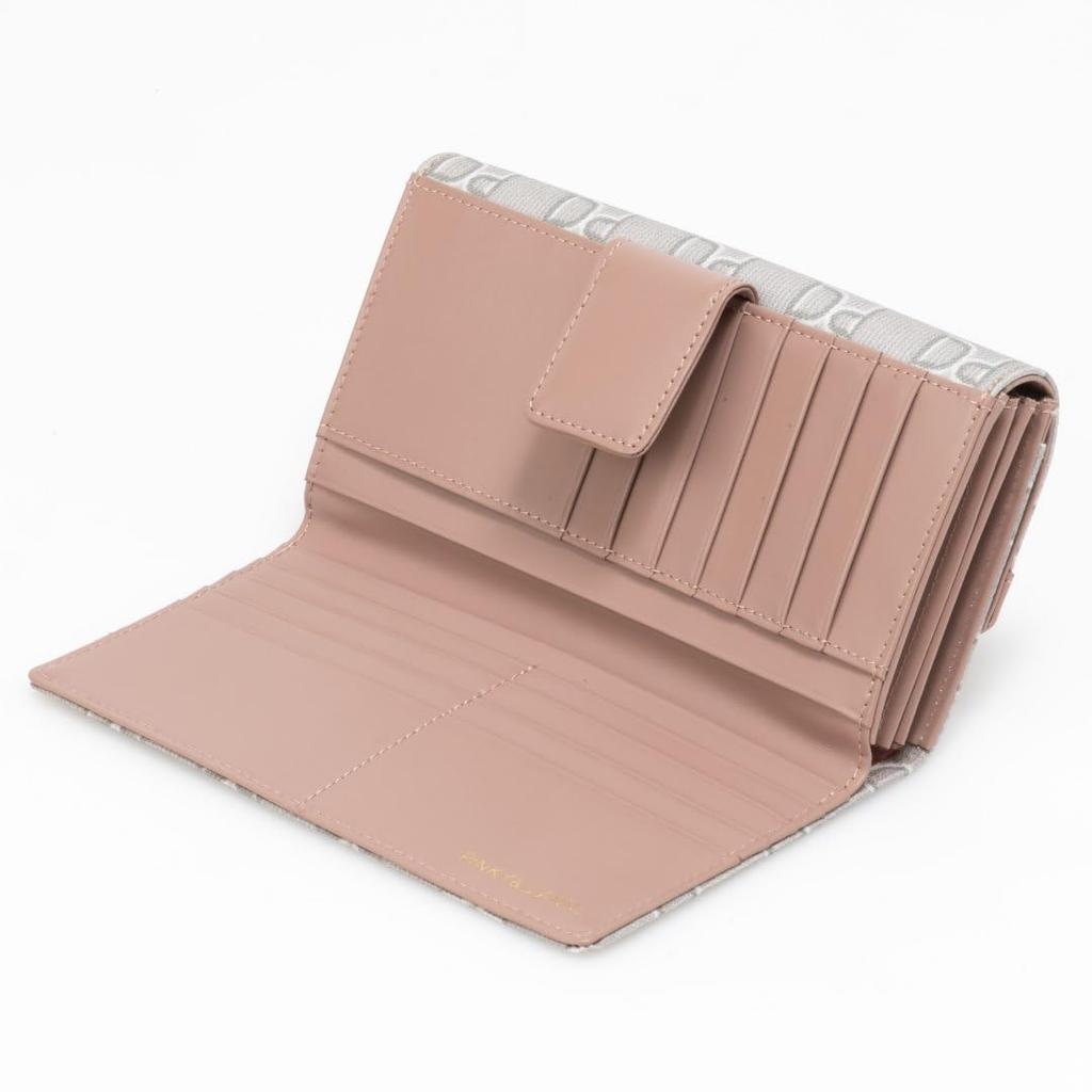 I Portfel Bill PVC Wzór Oryginalny Broszka PDLWFCT4 Szary [Pinky Diane] [Piramida]