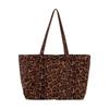 New Leopard Print Bag Autumn and Winter Niche Casual Lazy Style Shoulder Bag Large Capacity Commuter Tote Bag Women