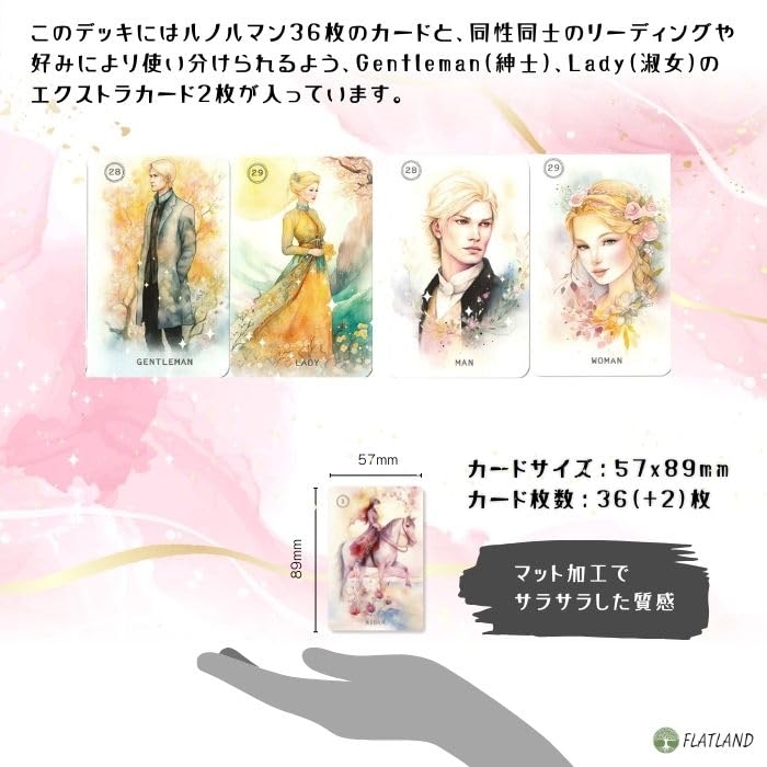 Sweet Blossom Lenormand Lenormand Card Fortune with Japanese Authentic Telling, Instructions,