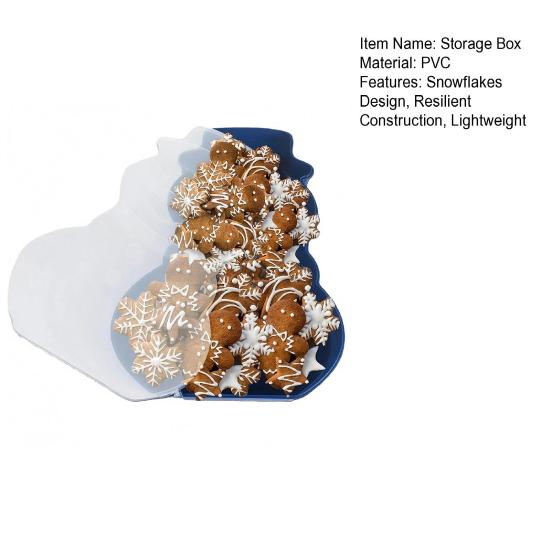 1/2Pcs Christmas Serving Tray with Lid Snacks Cookies Cosmetics Stationery Holiday Container Festive Gift Organizer