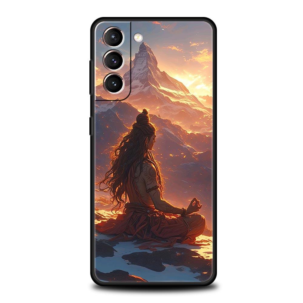 Lord Shiva Hindu God Buddha India Phone Case For Samsung Galaxy S25 S24 S23 S22 S20 Ultra S21 FE 5G S10 Plus S10E Soft TPU Cover