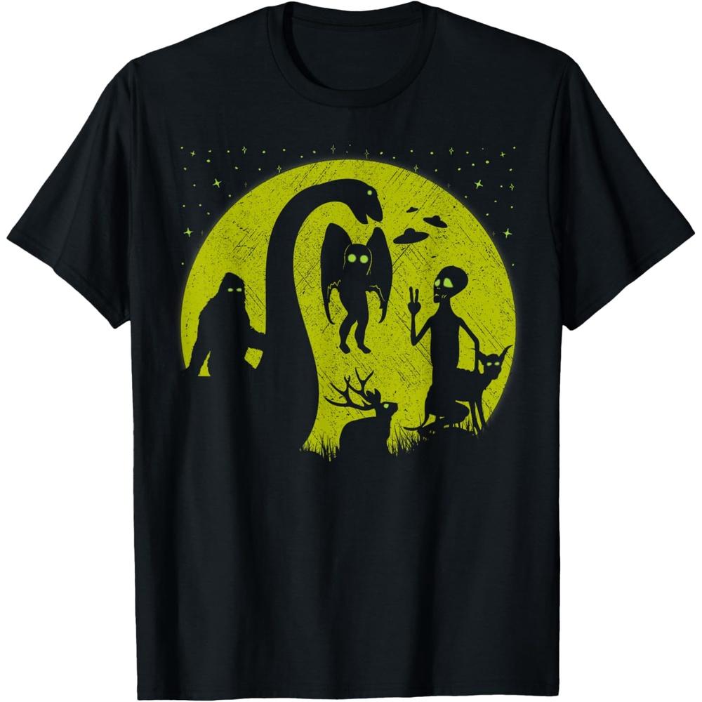 Bigfoot Loch Ness Monster And Mothman Ufos Chupacabra Alien T-Shirt S