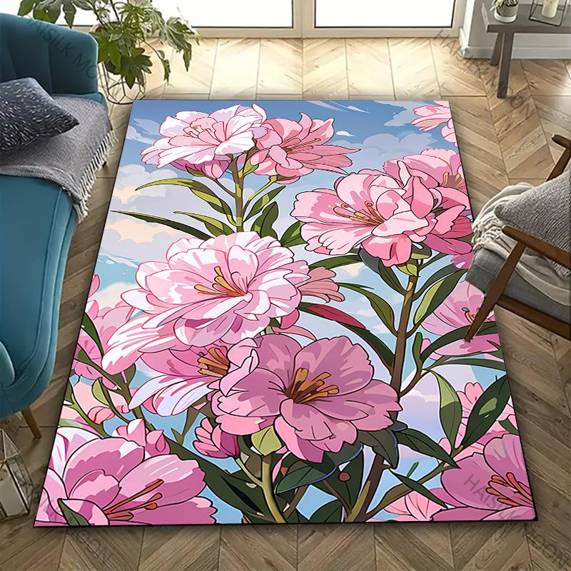 

Цветочная Тема Синяя Роза Пион Принтованный Ковер Гостиная Спальня Диван Офис Большой Площади Декоративный Коврик Детские Игровые Коврики Хороший Подарок 40x60cm (16x24in)