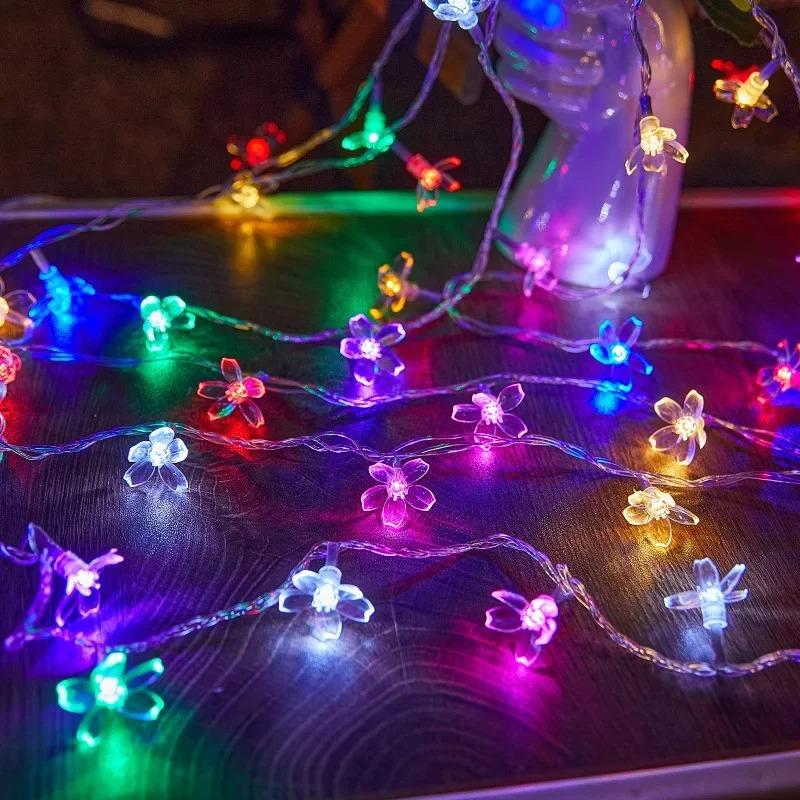 

1Pcs/2Pcs12M 100LEDS Solar Cherry Blossom Light String Outdoor IP65 Waterproof Fairy Light Christmas Wedding Party Decor Lights 1pcs