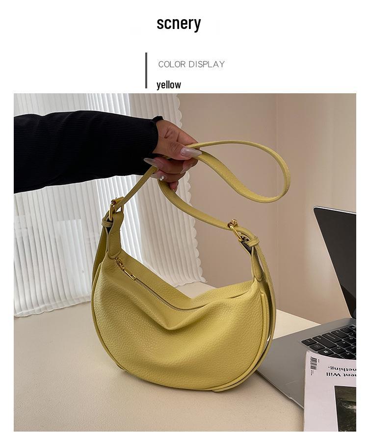 Damen Pendler Strukturierte Nischen Schultertasche - Trendig, Lässig, Vielseitige Knödel Umhängetasche