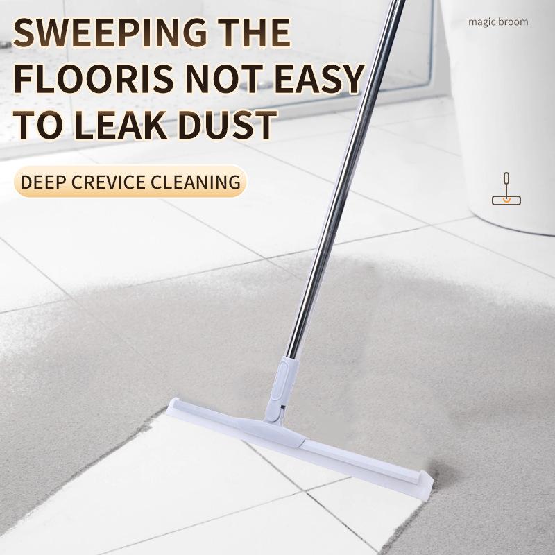 Magic Broom Silicone Floor Brush & Squeegee - Bathroom & Toilet Cleaning Tool No