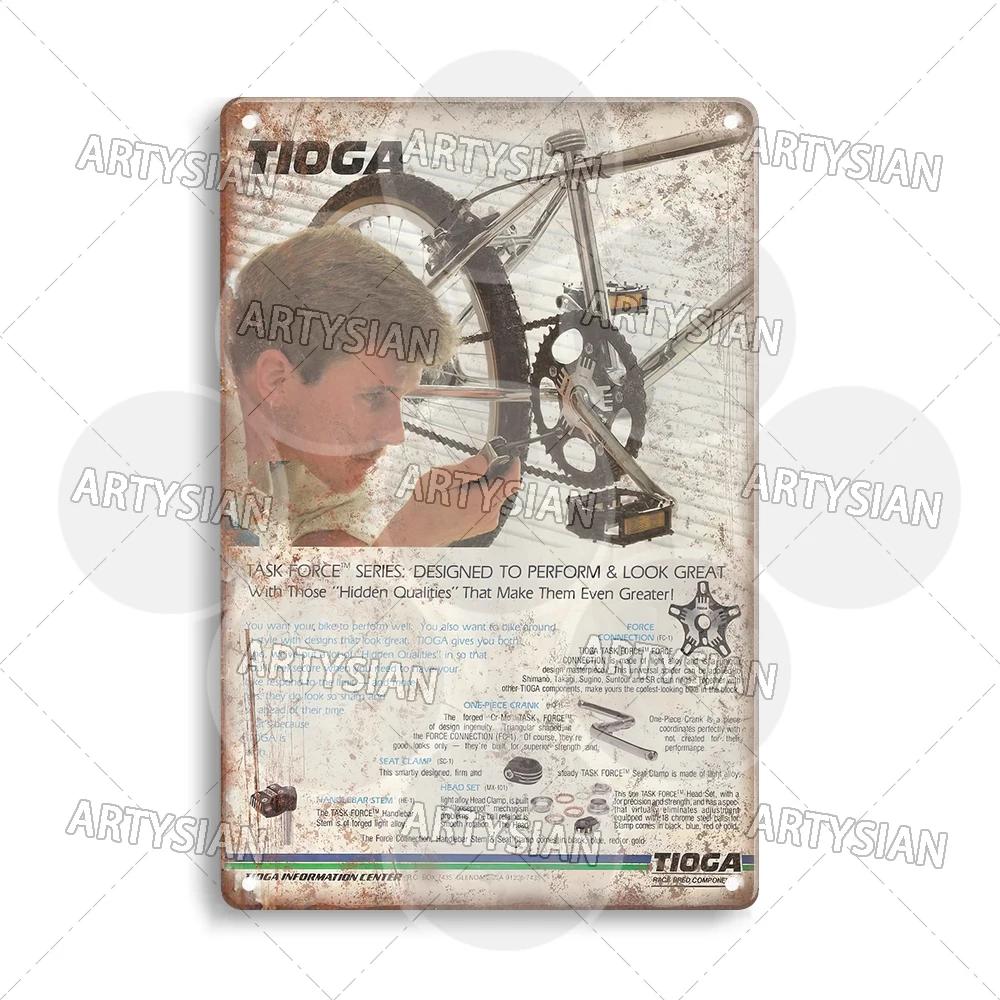 Vintage BMX Bike Metal Sign Bicycle Motocross Plaque Racing ACS TUF Pedals Procraft Kuwahara Raleigh Mongoose Dyno Diamond Back