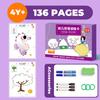 136Page Children Montessori Drawing Toy Pen Control Training Color Shape Math Match Game Set Toddler Learning Educational Toy