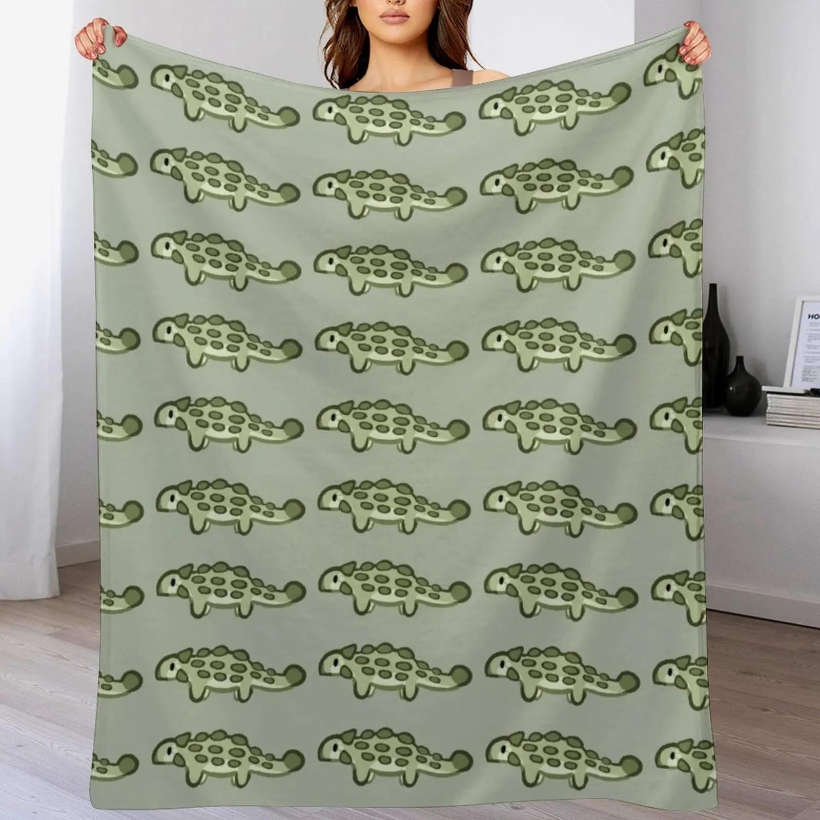 Ankylosaurus Throw Blanket Warm Throw Blanket Gift for Anniversary Size: 75*100cm, Weight: 230 GSM