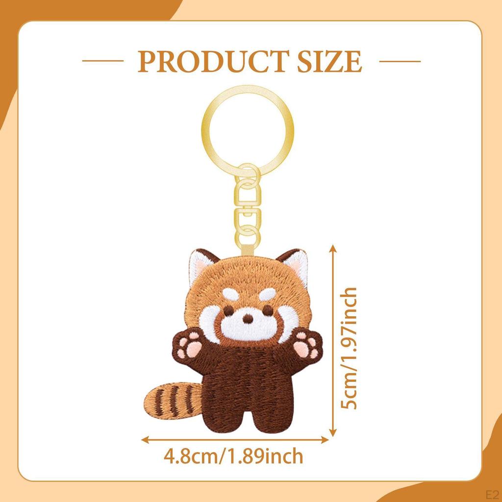 Decorative Red Panda Keychain for Car, Thanksgiving, Birthday, Holiday