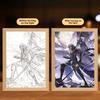 23cm/9.06in Wuthering Waves Mirror Light Painting Photo Anime Table Peripherals Night Lamp Collectible Birthday Decoration Gifts