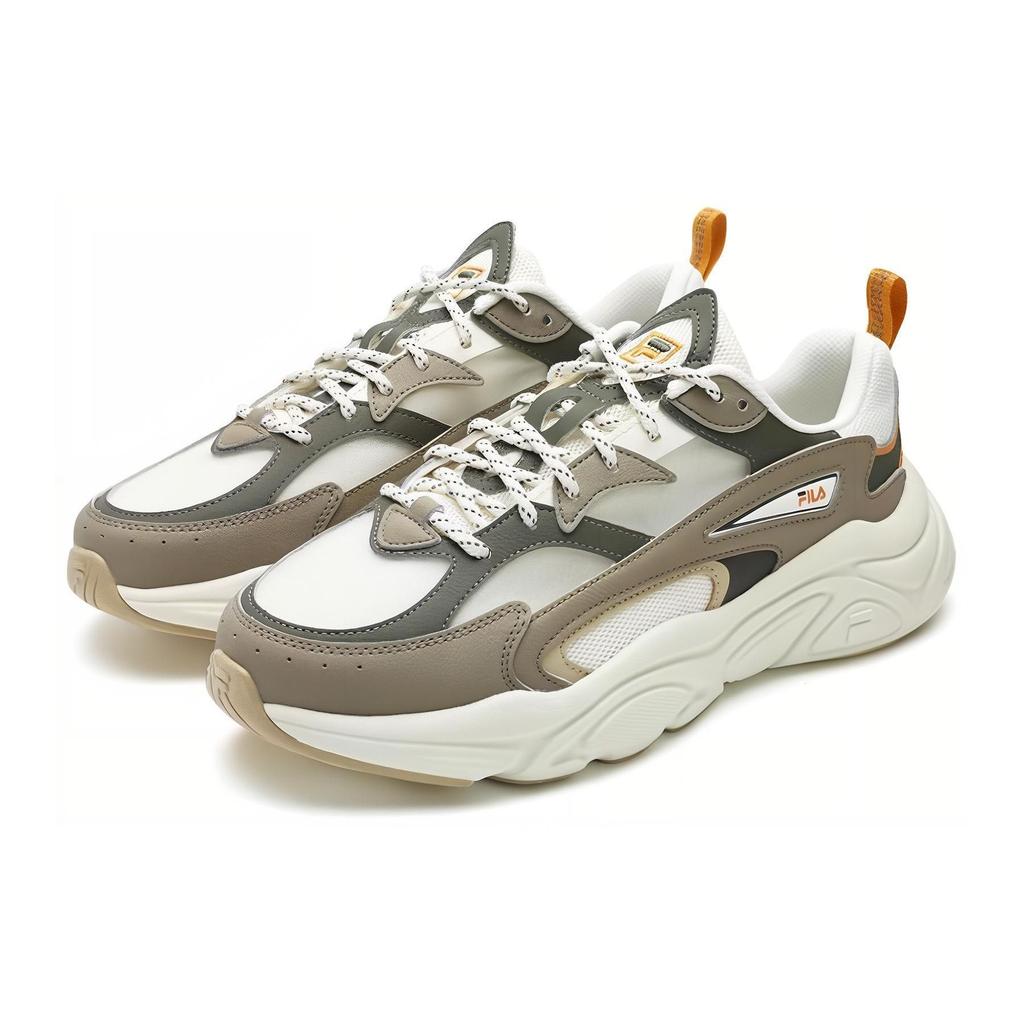 FILA Mars 1S Comfortable Versatile Shock Absorbing Wear Resistant Breathable Rebound Low Top Casual Shoes Men sneaker White Green F12M422107FCA