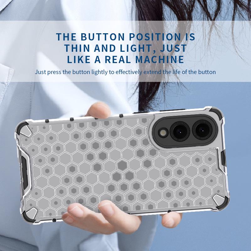 Samsung S25 EDGE Honeycomb Odvod tepla Poloprůhledný Airbag Ochranný proti pádu