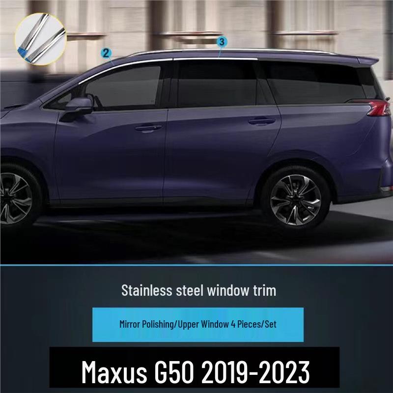Maxus G50 Stainless Steel Window Trim - Car Body Bright Strip and Door Side Decoration