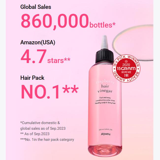 Apieu Raspberry Hair Vinegar 200ml (3 Options)