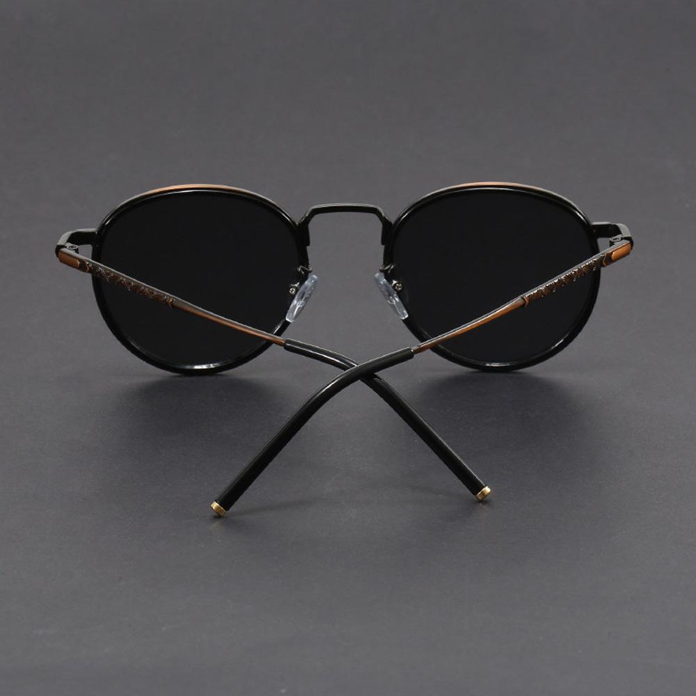 Retro Round Metal Frame Sunglasses For Men Women Titanium Driving Fishing Designer Sun Glasses