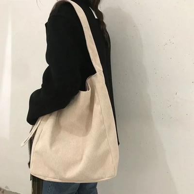 Shoulder Shopper Bag for Women Cotton Cloth Fashion Canvas Tote Shopping Bags Woman Handbags Reusable Travel Bags