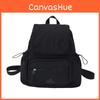 Lightweight Nylon Business Commuter Solid Color Backpack With Curved Shoulder Straps For School Or Travel