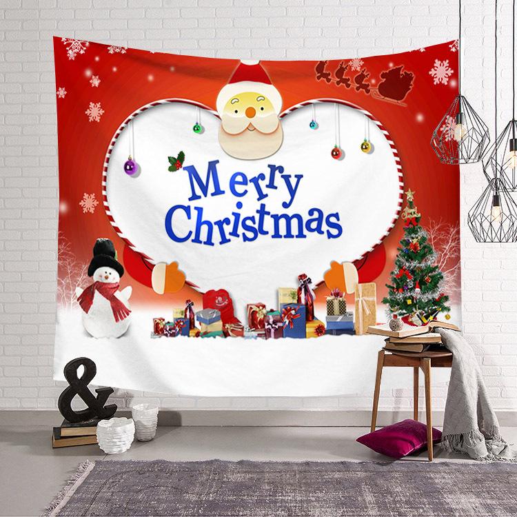 Wohnzimmer Wandteppich Weihnachtsdruck Wandbehang Schlafzimmer Wandteppich