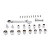 Pass Through Socket Set 3 8 1 2 Inch Drive Sockets 72 Tooth Reversible Wrench Tool Kit for Hex Square Spline Socket