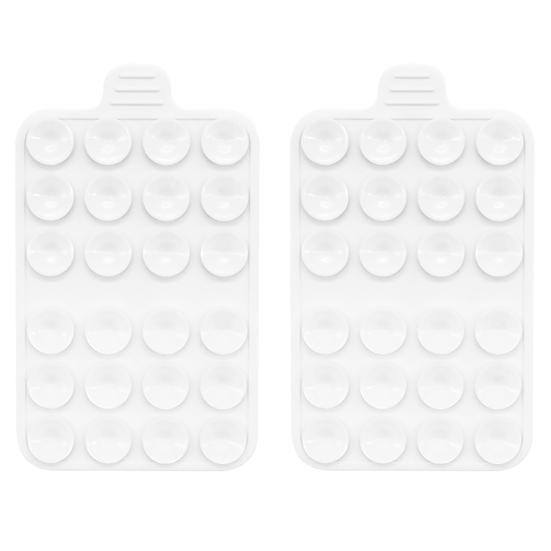 2er-Pack Silikonhülle mit Saugnapf, selbstklebende Telefonhalterung, freihändiges Aufkleben auf spiegelglatte Oberflächen