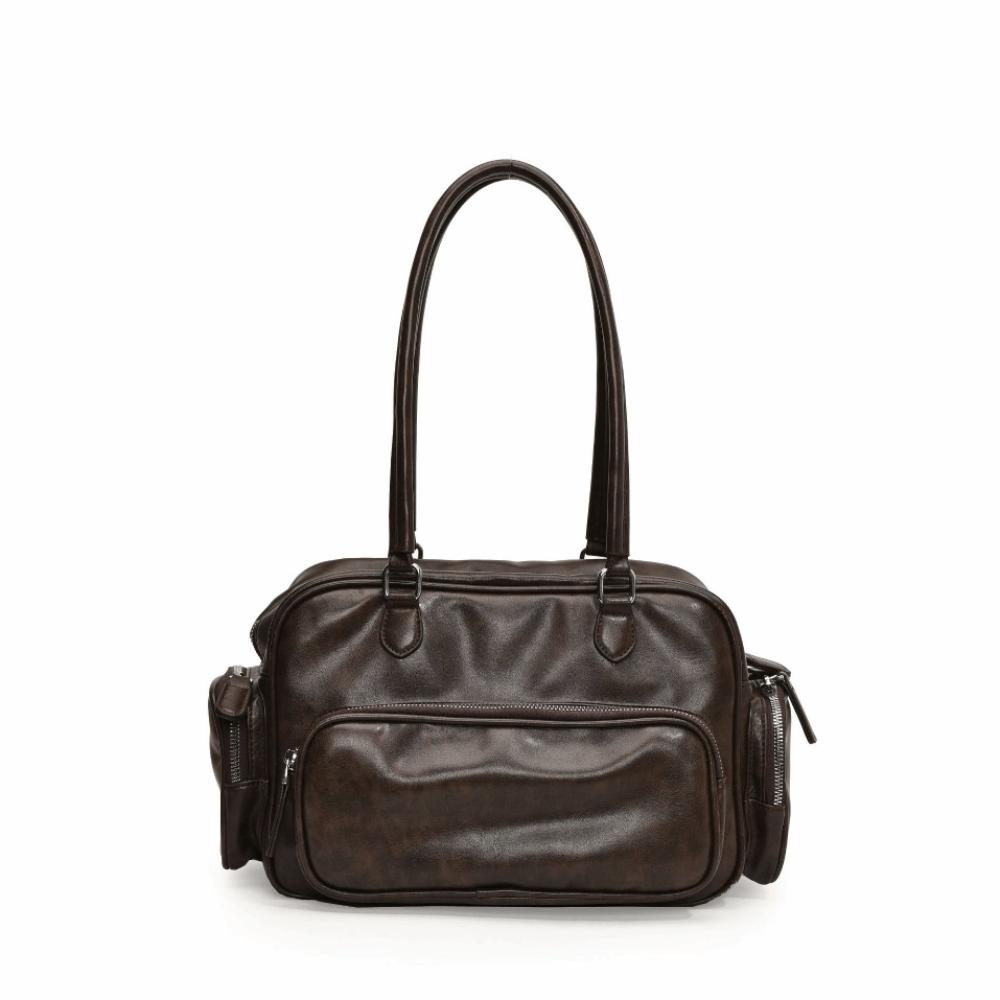 

Многокарманная сумка из ПУ подмышку, сумка-тоут для хранения, сумка-мессенджер, повседневная ПУ-сумка, офис кофейный