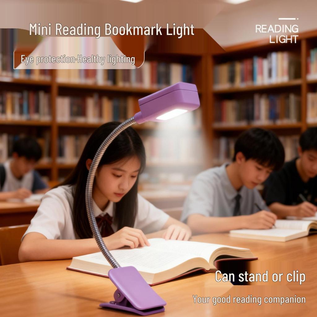 Rechargeable Eye-Friendly Clip-On Reading Light for Students